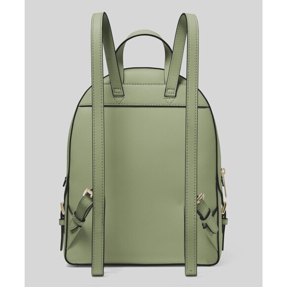 New Michael Kors Jaycee Medium Zip Pocket Backpack Leather Light Sage - Picture 8 of 9